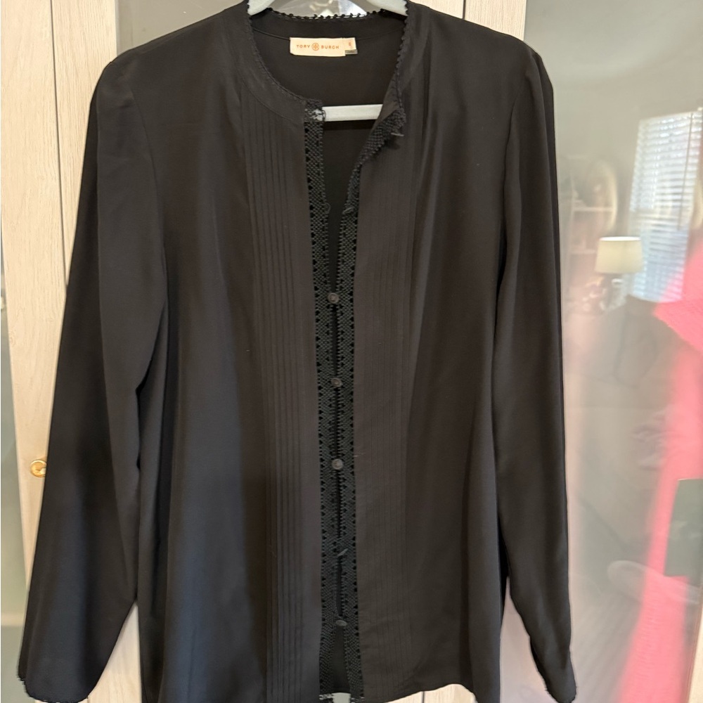 Tory Burch Black Long Sleeve Blouse
